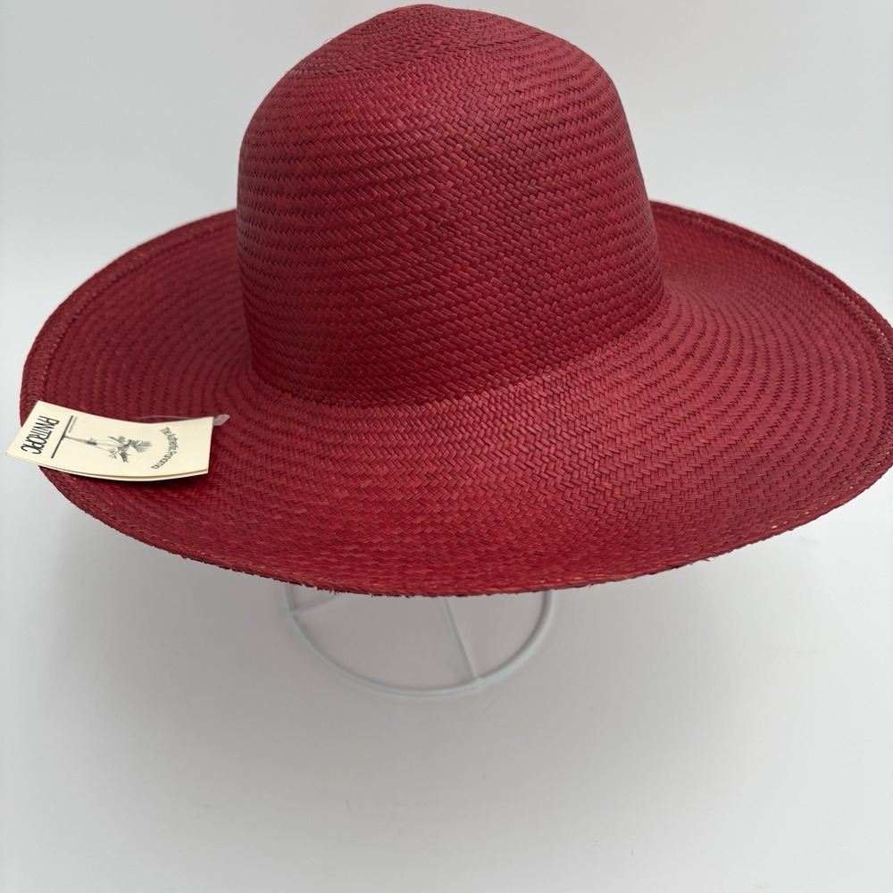 Pantropic‎ Women's Panama Wide Brimmed Hat NWT Red Coral